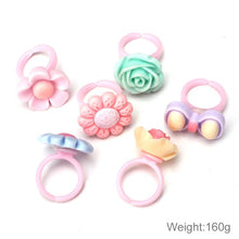 Load image into Gallery viewer, 100 PCS Children Cute Cartoon Resin Flower Animal Heart Bow-knot Ring, Frosted Surface - Mega Discount Store Ghana