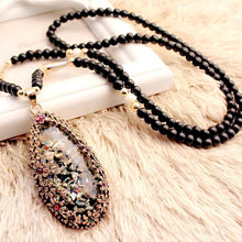Load image into Gallery viewer, Vintage Opal Accessories National Style Necklace Long Pendant Sweater Chain, Petal Drop - Mega Discount Store Ghana