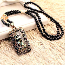 Load image into Gallery viewer, Vintage Opal Accessories National Style Necklace Long Pendant Sweater Chain, Petal Rectangle - Mega Discount Store Ghana