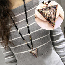 Load image into Gallery viewer, Vintage Opal Accessories National Style Necklace Long Pendant Sweater Chain, Triangle - Mega Discount Store Ghana