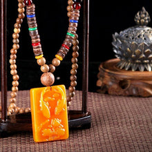 Load image into Gallery viewer, Ancient Oriental Animal Beast Long Necklace Ethnic Style Wenge Bodhi Wood Necklace, Square Style - Mega Discount Store Ghana