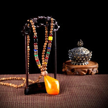 Load image into Gallery viewer, Ancient Oriental Animal Beast Long Necklace Ethnic Style Wenge Bodhi Wood Necklace, Diamond Style - Mega Discount Store Ghana
