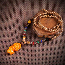 Load image into Gallery viewer, Ancient Oriental Animal Beast Long Necklace Ethnic Style Bodhi Wood Necklace, Brave Troops Style - Mega Discount Store Ghana
