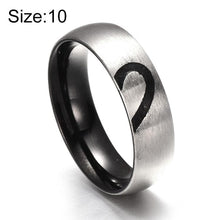 Load image into Gallery viewer, Fashion Love Heart Splice Couples Ring Fine Titanium Steel Ring for Women (Silver without Diamond) - Mega Discount Store Ghana