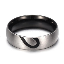 Load image into Gallery viewer, Fashion Love Heart Splice Couples Ring Fine Titanium Steel Ring for Women (Silver without Diamond) - Mega Discount Store Ghana