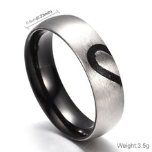 Load image into Gallery viewer, Fashion Love Heart Splice Couples Ring Fine Titanium Steel Ring for Women (Silver without Diamond) - Mega Discount Store Ghana
