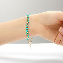 Load image into Gallery viewer, Natural Simple Fresh Green Centipede Emerald Bracelet for Women(Gold+Green) - Mega Discount Store Ghana