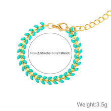 Load image into Gallery viewer, Natural Simple Fresh Green Centipede Emerald Bracelet for Women(Gold+Green) - Mega Discount Store Ghana