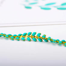 Load image into Gallery viewer, Natural Simple Fresh Green Centipede Emerald Bracelet for Women(Gold+Green) - Mega Discount Store Ghana