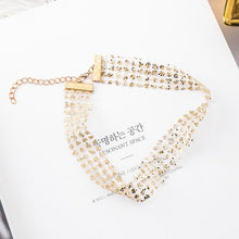 Load image into Gallery viewer, Ladies Simple Temperament Joy Super Flash Mesh Sequins Necklace Clavicle Chain - Mega Discount Store Ghana