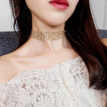 Load image into Gallery viewer, Ladies Simple Temperament Joy Super Flash Mesh Sequins Necklace Clavicle Chain - Mega Discount Store Ghana