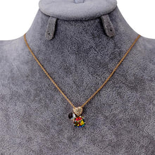 Load image into Gallery viewer, Golden Heart Zircon + Colored Crystal Pendant Necklace, Chain Length: 43cm - Mega Discount Store Ghana