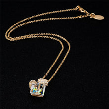 Load image into Gallery viewer, Golden Heart Zircon + Colored Crystal Pendant Necklace, Chain Length: 43cm - Mega Discount Store Ghana
