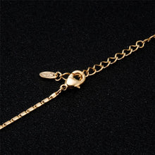 Load image into Gallery viewer, Gold Cutout Double Heart Shaped Zircon Imitation Pearl Pendant Necklace, Chain Length: 43cm - Mega Discount Store Ghana