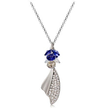Load image into Gallery viewer, Purple Crystal Hanging Butterfly Wing with Zircon Necklace, Chain Length: 43cm - Mega Discount Store Ghana