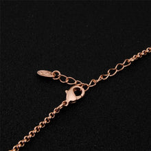 Load image into Gallery viewer, Rose Gold Five Petals with Crystal Pendant Necklace, Chain Length: 43cm - Mega Discount Store Ghana