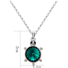 Load image into Gallery viewer, Rose Gold Five Petals with Crystal Pendant Necklace, Chain Length: 43cm - Mega Discount Store Ghana