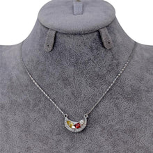 Load image into Gallery viewer, Silver Boat with Zircon Crystal Pendant Necklace, Chain Length: 42.5cm - Mega Discount Store Ghana