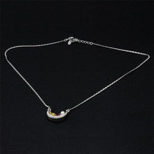 Load image into Gallery viewer, Silver Boat with Zircon Crystal Pendant Necklace, Chain Length: 42.5cm - Mega Discount Store Ghana