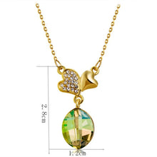 Load image into Gallery viewer, Double Heart Connected Crystal Necklace, Chain Length: 43cm - Mega Discount Store Ghana