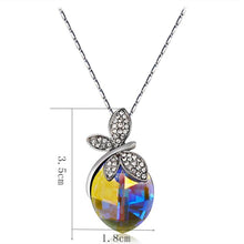 Load image into Gallery viewer, Silver Inlay Zircon Enamel Egg-Shaped Crystal Pendant Necklace, Chain Length: 43cm - Mega Discount Store Ghana