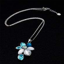 Load image into Gallery viewer, Water Lotus Hanging Crystals Inlaid Necklace, Chain Length: 43cm - Mega Discount Store Ghana