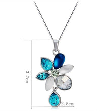 Load image into Gallery viewer, Water Lotus Hanging Crystals Inlaid Necklace, Chain Length: 43cm - Mega Discount Store Ghana