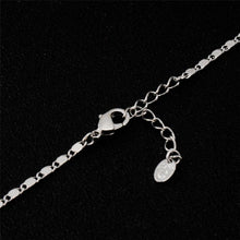 Load image into Gallery viewer, Silver Inlaid Zircon Inlaid Rectangular Blue Crystal Pendant Necklace, Chain Length: 45cm - Mega Discount Store Ghana