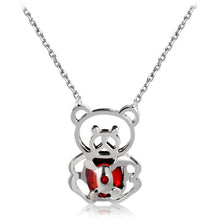 Load image into Gallery viewer, Panda-shaped zircon inlaid pendant necklace silver, Chain Length: 43cm - Mega Discount Store Ghana