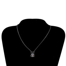 Load image into Gallery viewer, Panda-shaped zircon inlaid pendant necklace silver, Chain Length: 43cm - Mega Discount Store Ghana