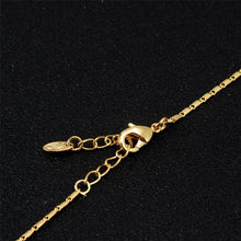Load image into Gallery viewer, Gold Cutout Sphere with Blue Crystal Outer Ring and Zircon Necklace, Chain Length: 44cm - Mega Discount Store Ghana