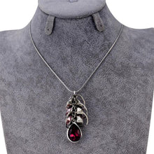 Load image into Gallery viewer, Silver Ring String Purple Crystal Pendant Necklace, Chain Length: 40cm - Mega Discount Store Ghana