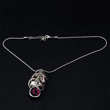 Load image into Gallery viewer, Silver Ring String Purple Crystal Pendant Necklace, Chain Length: 40cm - Mega Discount Store Ghana