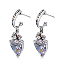 Load image into Gallery viewer, Heart-Shaped Transparent Crystal Zircon Earrings for Women - Mega Discount Store Ghana