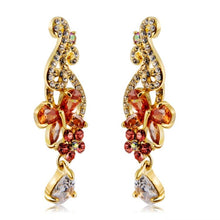 Load image into Gallery viewer, Butterfly + Plum Crystal Drop Earrings For Women - Mega Discount Store Ghana