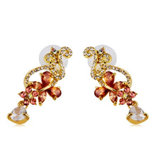 Load image into Gallery viewer, Butterfly + Plum Crystal Drop Earrings For Women - Mega Discount Store Ghana