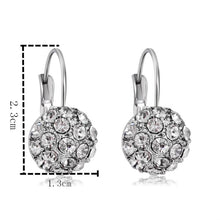 Load image into Gallery viewer, Silver Plated Rhinestone Hemisphere Earrings for Women - Mega Discount Store Ghana