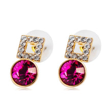 Load image into Gallery viewer, Square Rhinestone Crystal Inlaid Earrings for Women - Mega Discount Store Ghana