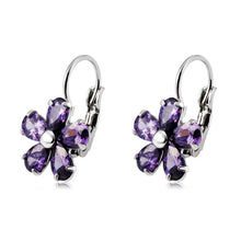 Load image into Gallery viewer, Purple Plum Crystal Rhinestone Ear Buckles Earrings for Women - Mega Discount Store Ghana