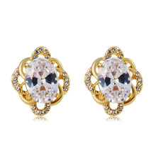 Load image into Gallery viewer, Flower Style Gold-Plated Crystal Pendant Necklace Earring Set for Women, Chain Length: 47.5cm - Mega Discount Store Ghana