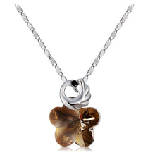 Load image into Gallery viewer, Silver Swan with Plum Blossom Crystal Pendant Necklace for Women, Chain Length: 43cm - Mega Discount Store Ghana