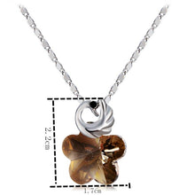 Load image into Gallery viewer, Silver Swan with Plum Blossom Crystal Pendant Necklace for Women, Chain Length: 43cm - Mega Discount Store Ghana