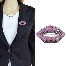 Load image into Gallery viewer, New Style Simple Lady Lip Shape High-grade Platinum Suits Corsage Brooch - Mega Discount Store Ghana