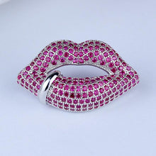 Load image into Gallery viewer, New Style Simple Lady Lip Shape High-grade Platinum Suits Corsage Brooch - Mega Discount Store Ghana