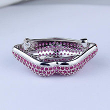 Load image into Gallery viewer, New Style Simple Lady Lip Shape High-grade Platinum Suits Corsage Brooch - Mega Discount Store Ghana