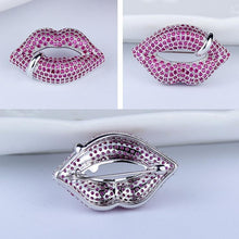 Load image into Gallery viewer, New Style Simple Lady Lip Shape High-grade Platinum Suits Corsage Brooch - Mega Discount Store Ghana