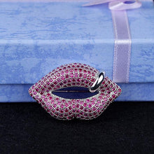 Load image into Gallery viewer, New Style Simple Lady Lip Shape High-grade Platinum Suits Corsage Brooch - Mega Discount Store Ghana