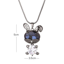Load image into Gallery viewer, Autumn and Winter Fashion Simple Female Necklaces Gun-black Color Bent Ears Style Easy Necklace - Mega Discount Store Ghana