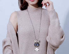 Load image into Gallery viewer, Autumn and Winter Fashion Simple Female Necklaces Gun-black Color Bent Ears Style Easy Necklace - Mega Discount Store Ghana