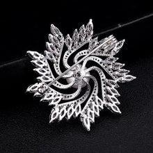 Load image into Gallery viewer, Luxury Fashion Simple Lady Crystal Zircon Pinwheel Shape Brooch High-grade Suits Corsage Brooch - Mega Discount Store Ghana
